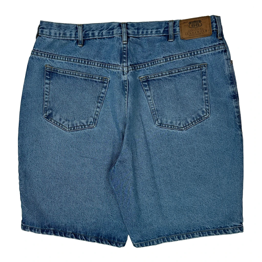 Route 66 Denim Shorts - 36W 9L Blue Cotton