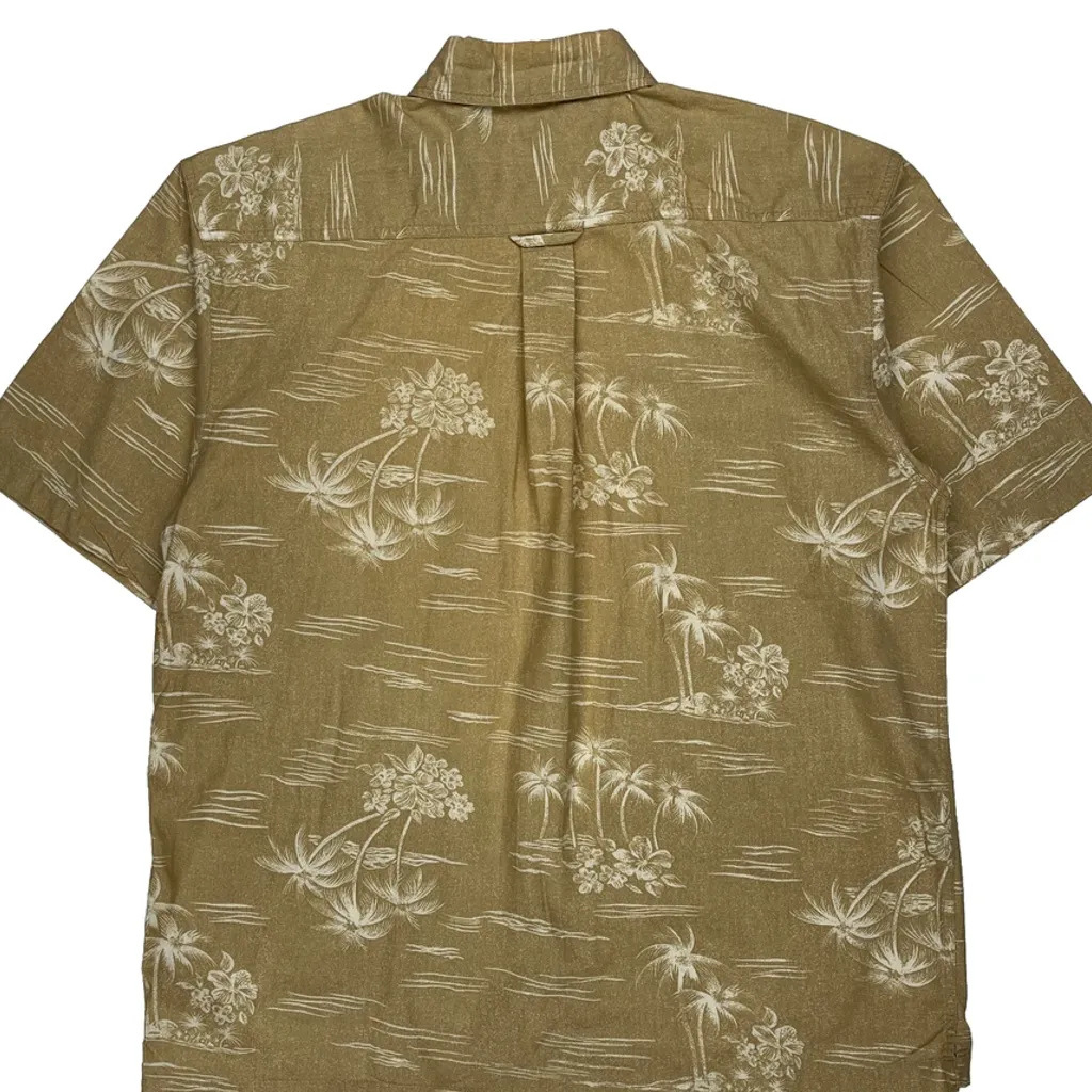 Route 66 Floral Hawaiian Shirt - Large Beige Cotton - Image 7