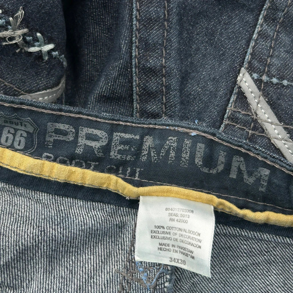 Route 66 Boot Cut Jeans - 36W 30L Blue Cotton - Image 6