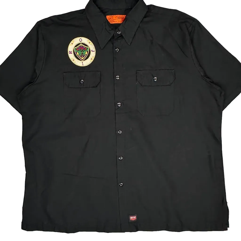 Royal Order Of Jesters Red Kap Work Short Sleeve Shirt - XL Black Polyester Blend - Image 4