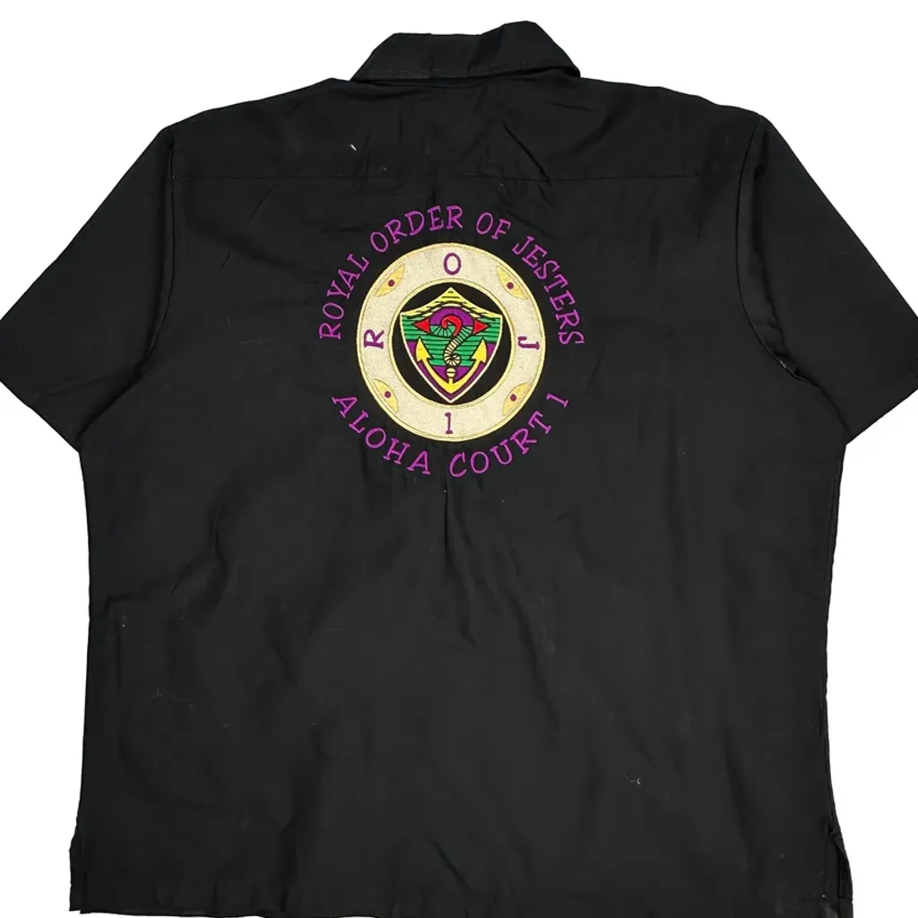 Royal Order Of Jesters Red Kap Work Short Sleeve Shirt - XL Black Polyester Blend - Image 6
