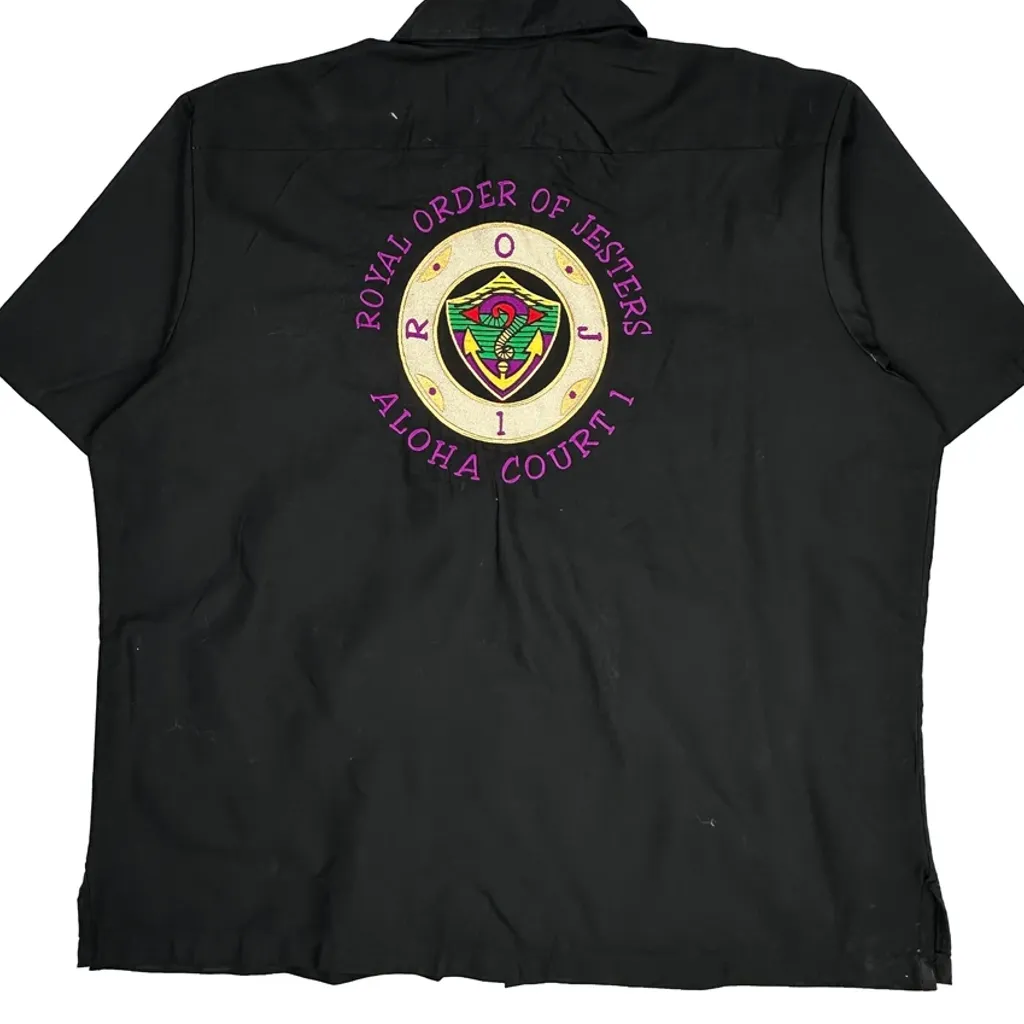 Royal Order Of Jesters Red Kap Work Short Sleeve Shirt - XL Black Polyester Blend - Image 7
