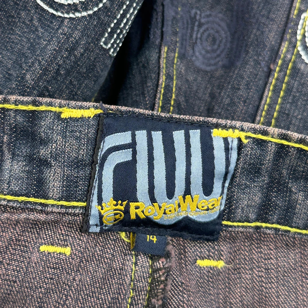 Royal Wear Baggy Graphic Jeans - 28W 29L Blue Denim - Image 6