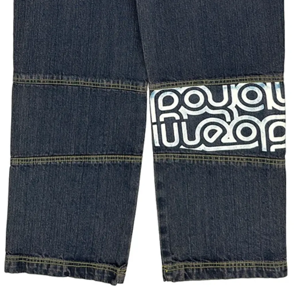 Royal Wear Baggy Graphic Jeans - 28W 29L Blue Denim - Image 7