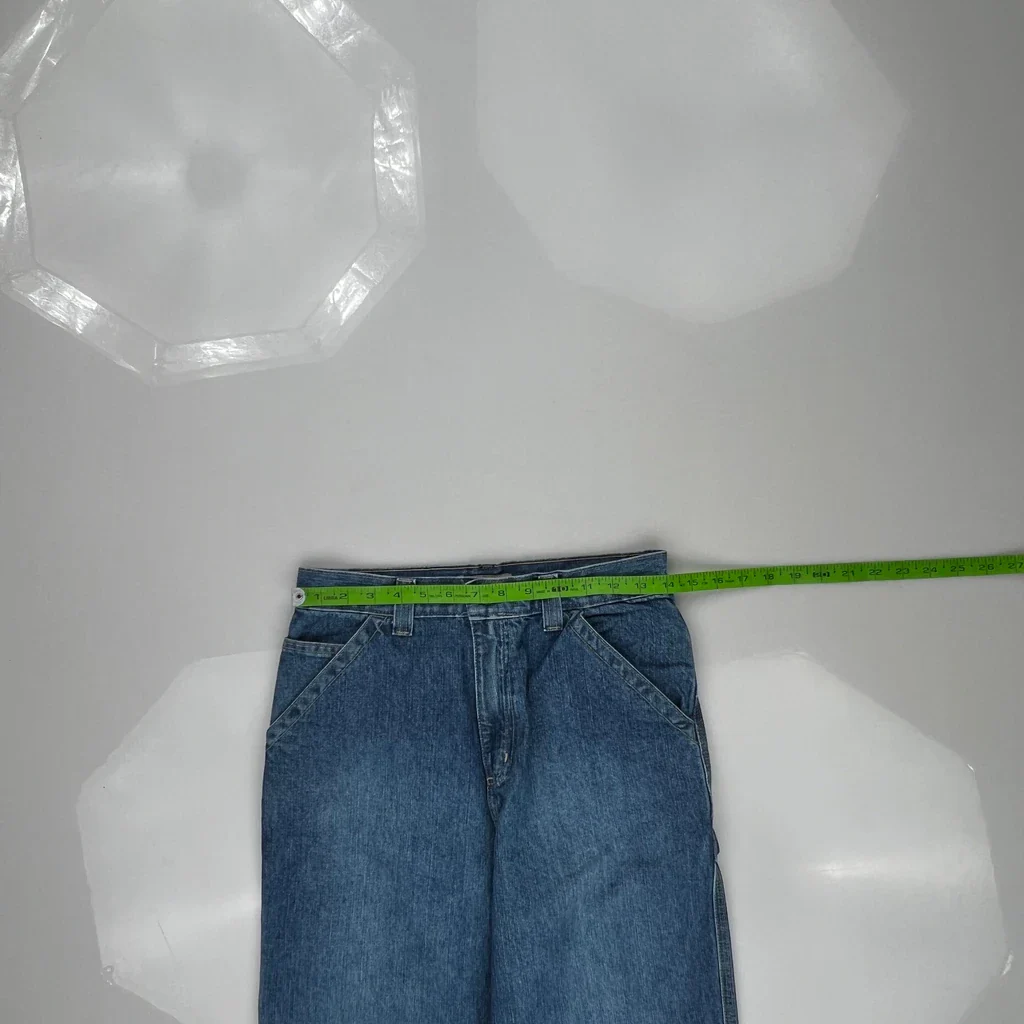 Ruff Hewn Carpenter Pants - 28W 30L Blue Cotton - Image 3