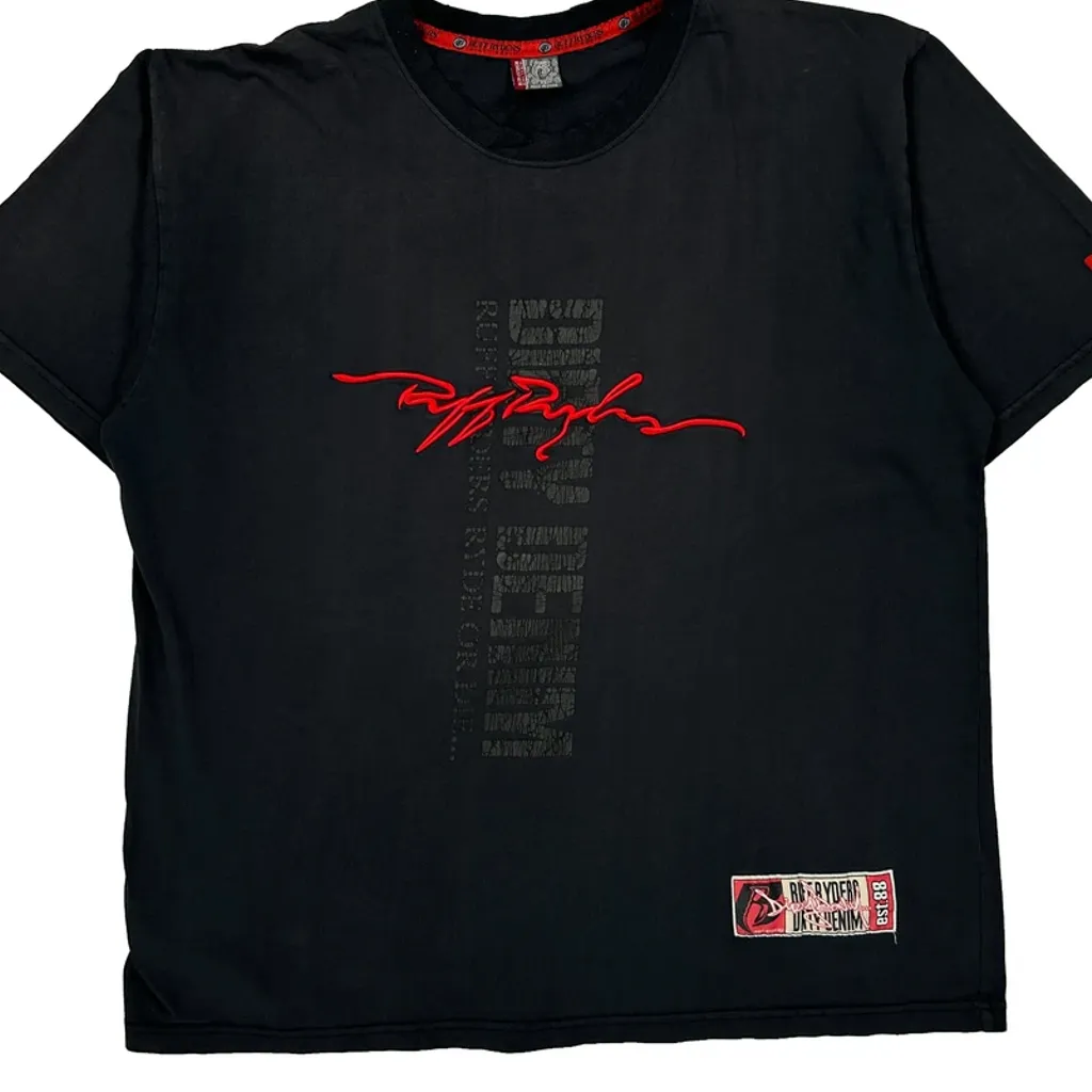 Ruff Ryder Graphic T-Shirt - XL Black Cotton - Image 5