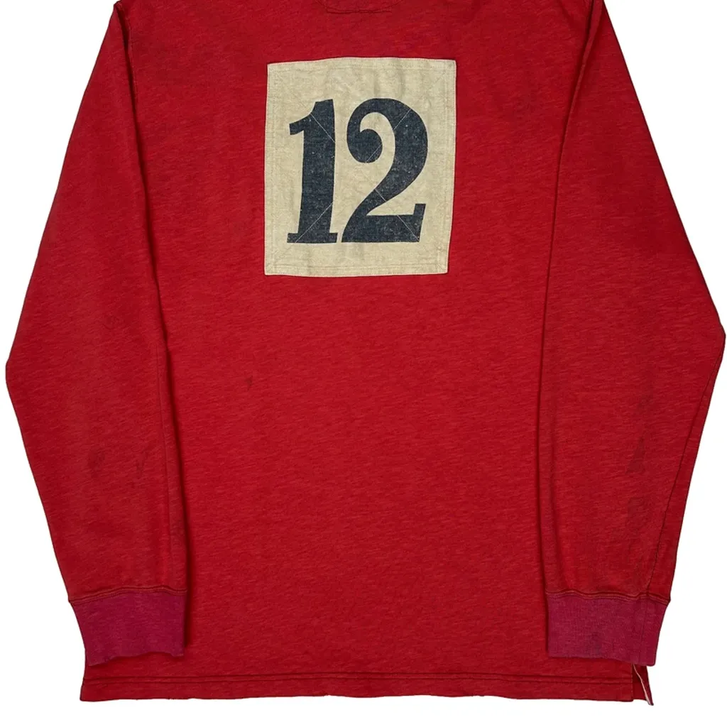 Rugby Outfitters Rlfc Crest Ralph Lauren Vintage Slim Fit Rugby Shirt - 2XL Red Cotton - Image 7