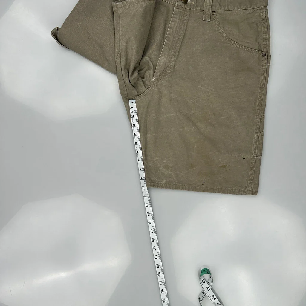 Rugged Wear Wrangler Carpenter Shorts - 36W 9L Khaki Cotton - Image 5