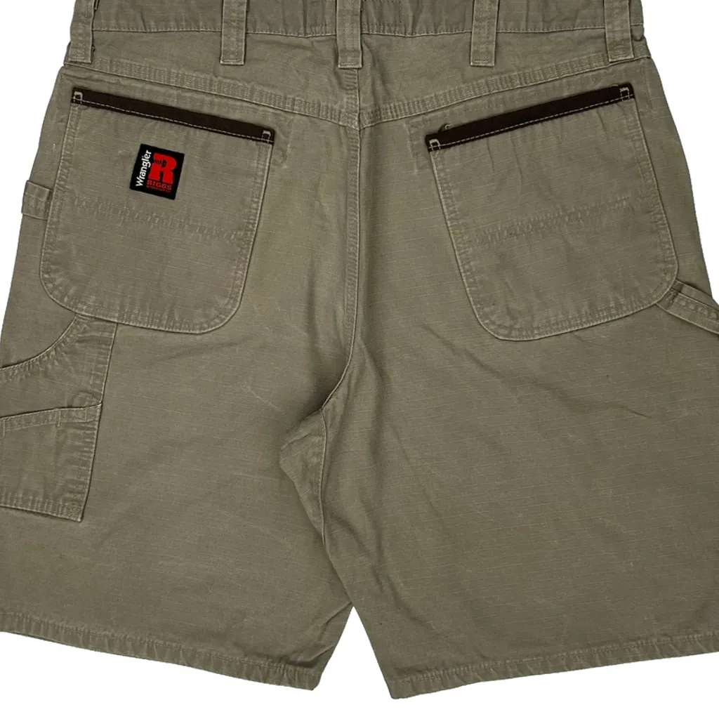 Rugged Wear Wrangler Carpenter Shorts - 36W 9L Khaki Cotton - Image 7