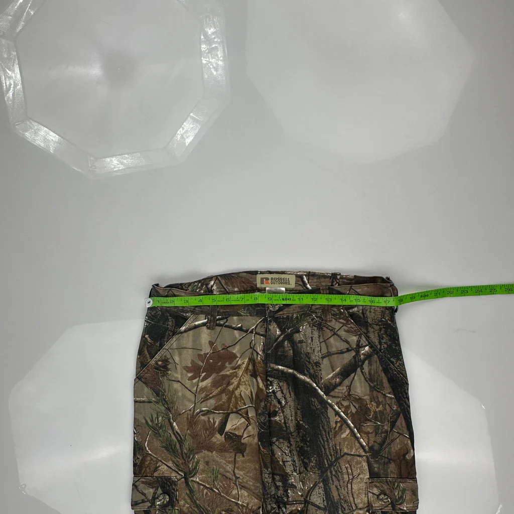 Russell Athletic Camo Cargo Pants - 34W 31L Camo Cotton Blend - Image 3