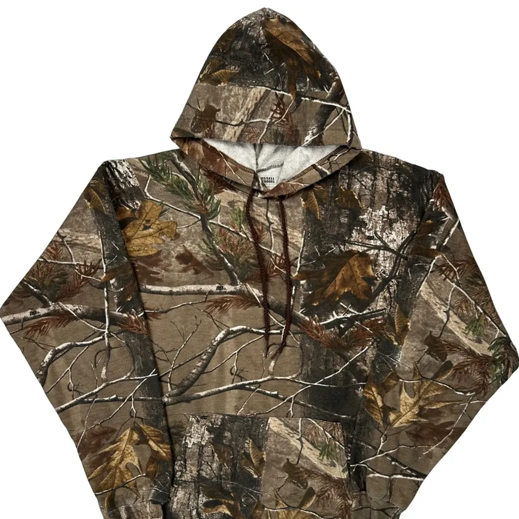 Russell Athletic Camo Hoodie - Large Camo Cotton Blend - Image 4