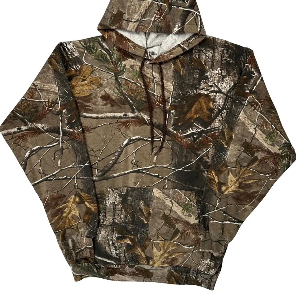 Russell Athletic Camo Hoodie - Large Camo Cotton Blend - Image 5