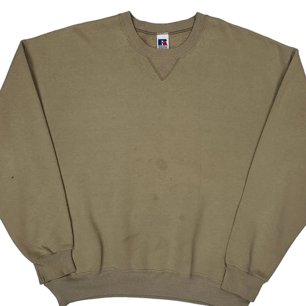 Russell Athletic Sweatshirt - 2XL Beige Cotton - Image 5