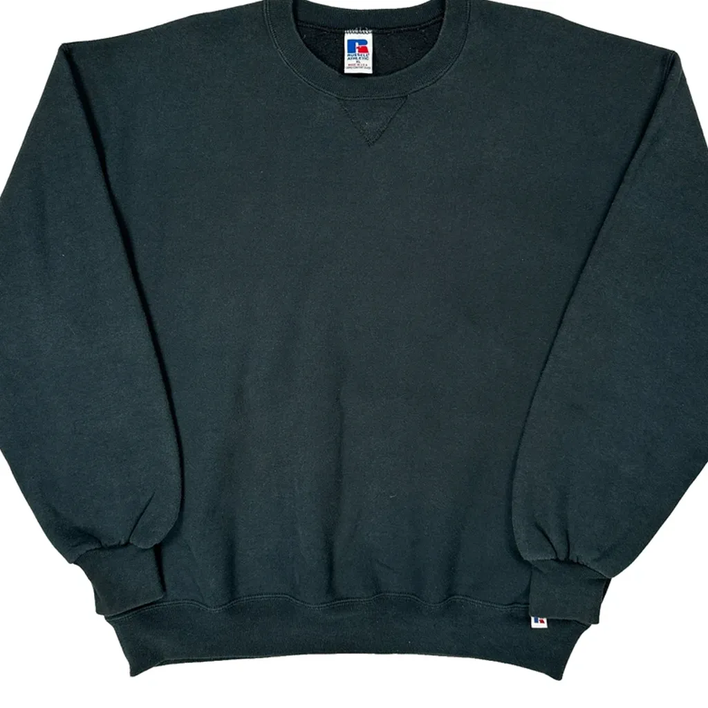 Russell Athletic Sweatshirt - XL Black Cotton - Image 4