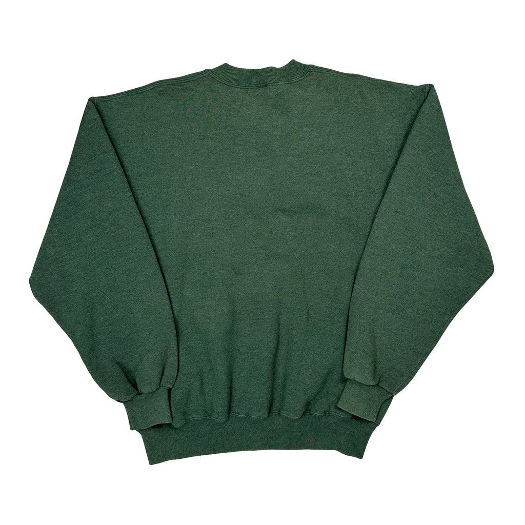 Russell Athletic Sweatshirt - Large Green Cotton Blend - Image 2