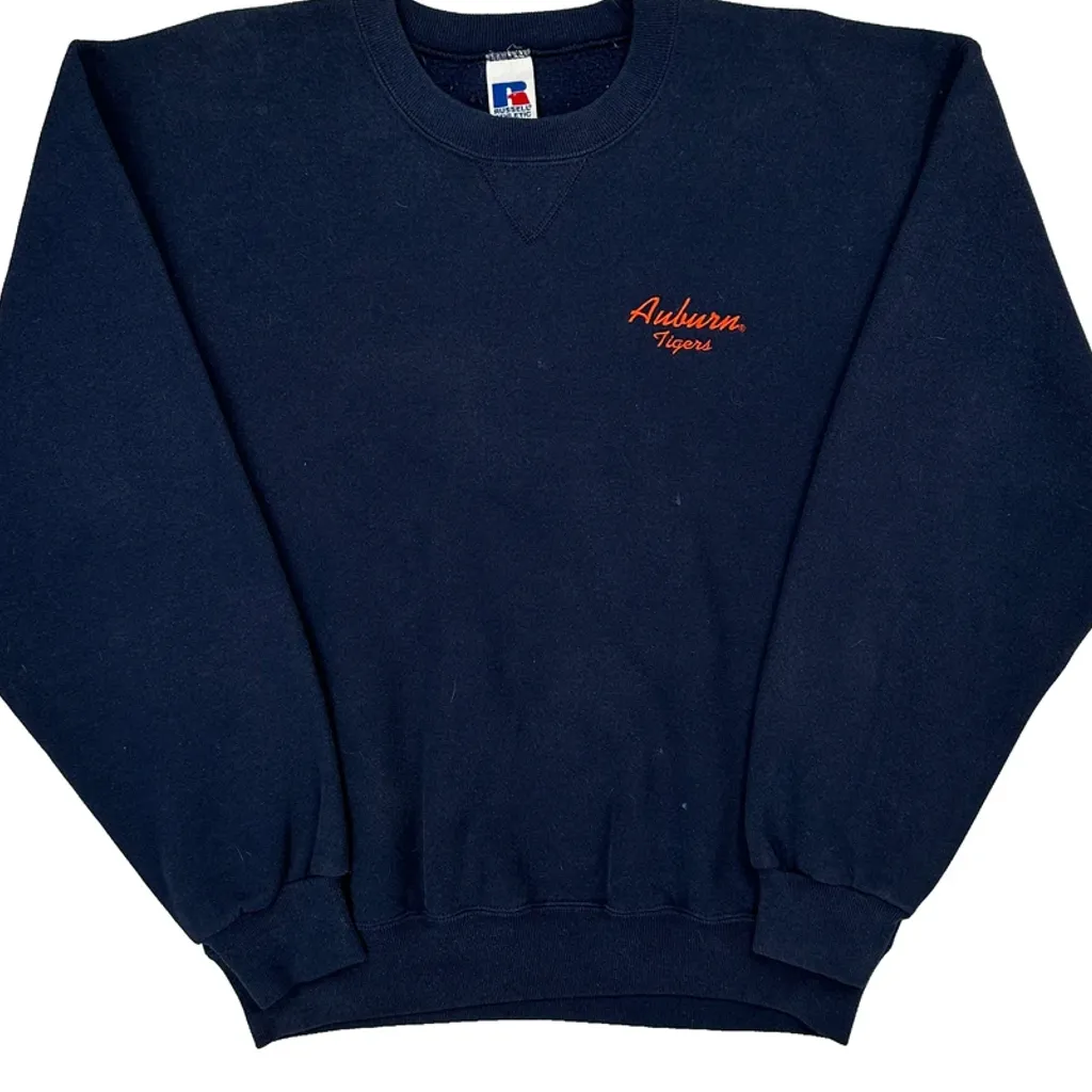 Russell Athletic College Sweatshirt - Medium Navy Cotton - Image 4