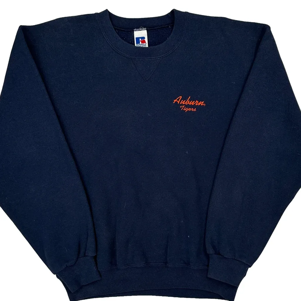Russell Athletic College Sweatshirt - Medium Navy Cotton - Image 5