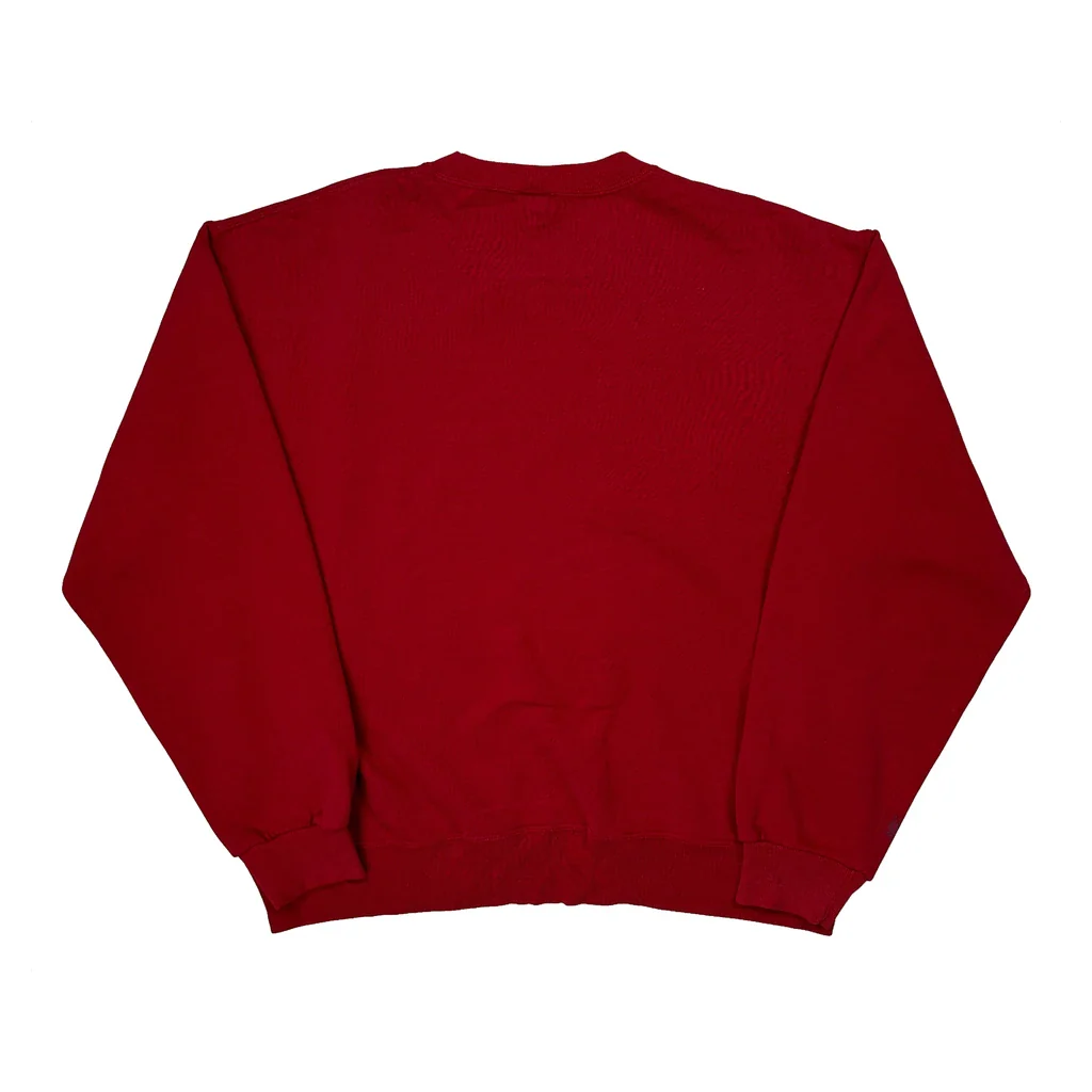 Russell Athletic Sweatshirt - Large Red Cotton - Image 2