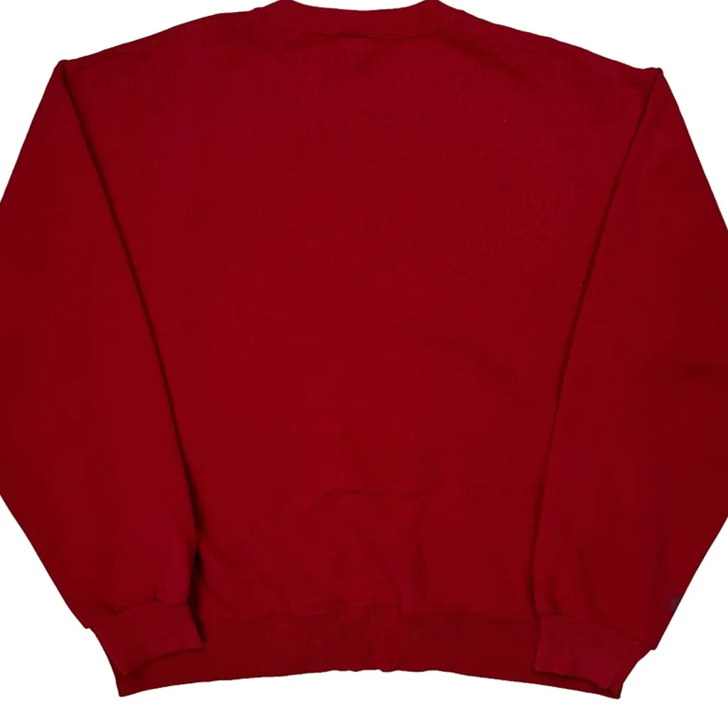 Russell Athletic Sweatshirt - Large Red Cotton - Image 7