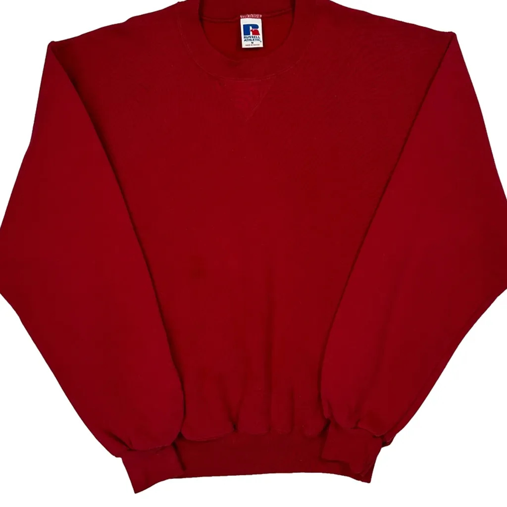 Russell Athletic Sweatshirt - Medium Red Cotton - Image 4