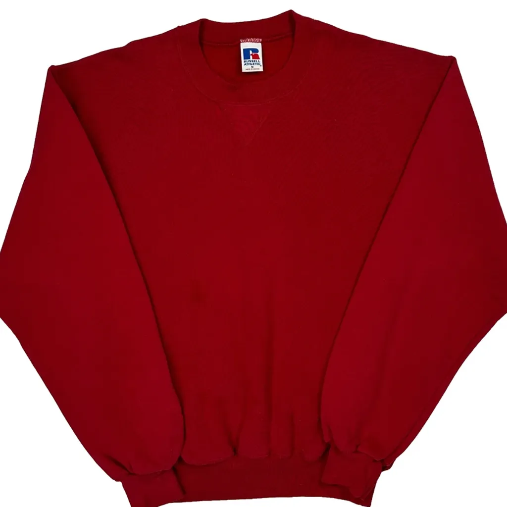 Russell Athletic Sweatshirt - Medium Red Cotton - Image 5