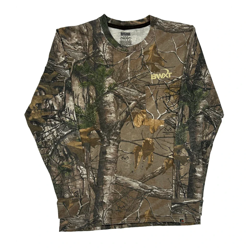Russell Outdoors Long Sleeve T-Shirt - Medium Camo Cotton
