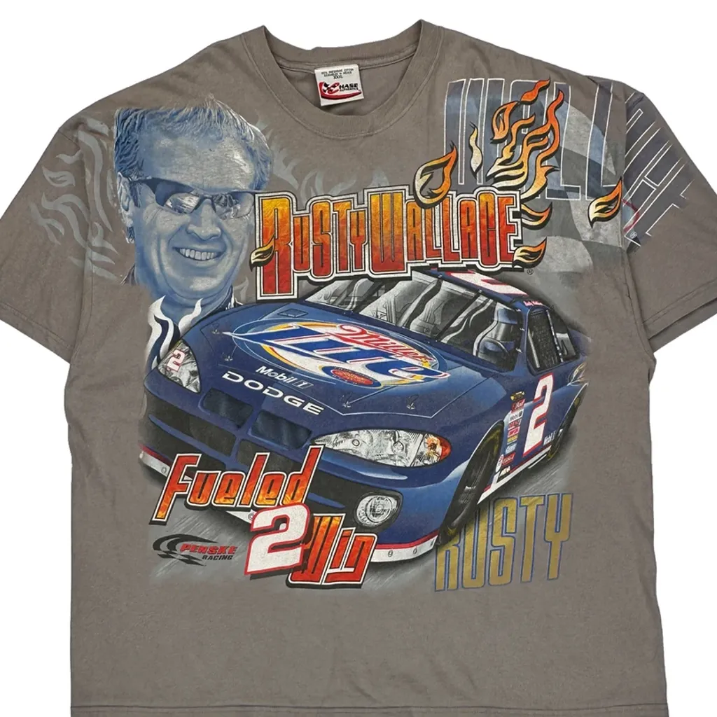 Rusty Wallace Chase Authentics Graphic Aop T-Shirt - 4XL Grey Cotton - Image 6