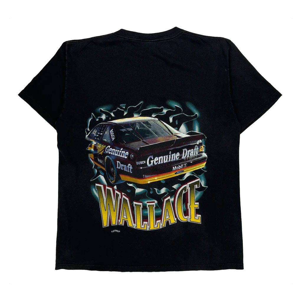 Rusty Wallace Nutmeg Nascar T-Shirt - Large Black Cotton - Image 2