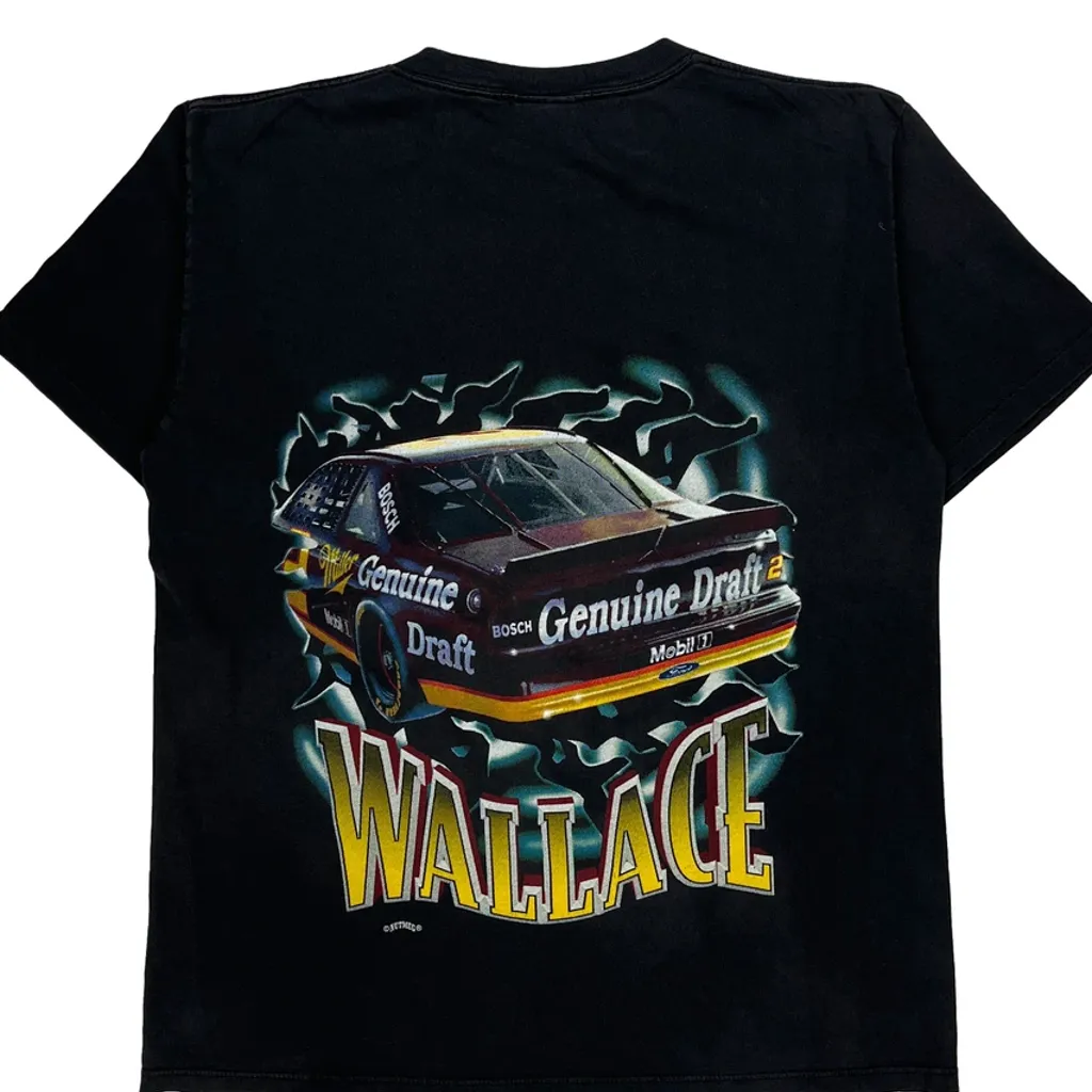 Rusty Wallace Nutmeg Nascar T-Shirt - Large Black Cotton - Image 6