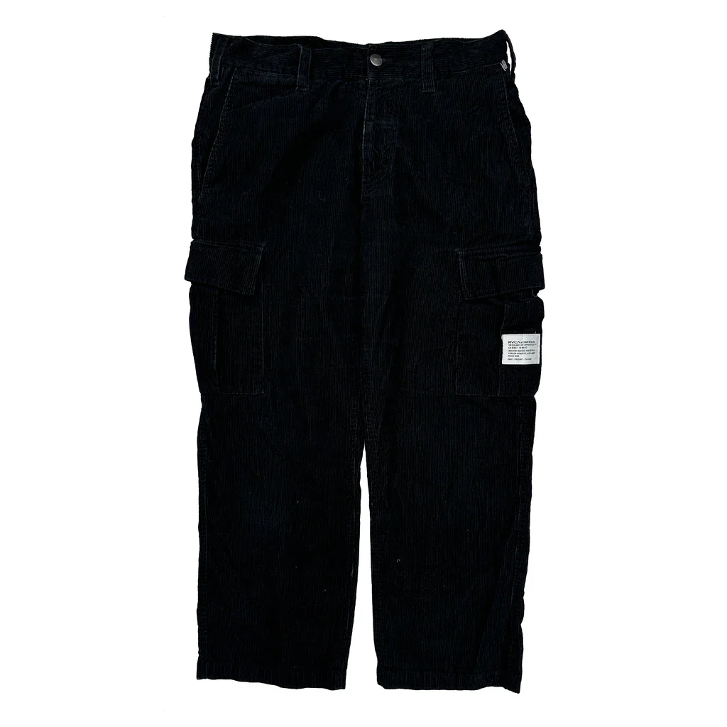 Rvca Cargo Pants - 28W 28L Black Corduroy - Image 2