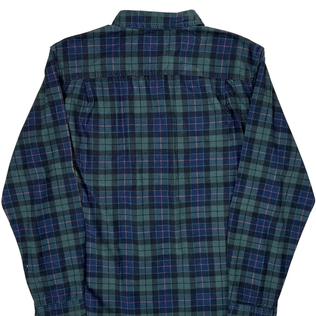 Rvca Checked Flannel Shirt - XL Blue Cotton - Image 6