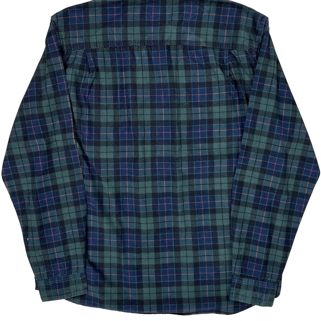 Rvca Checked Flannel Shirt - XL Blue Cotton - Image 7