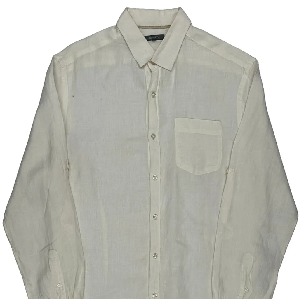 Rw & Co Shirt - Medium Cream Linen - Image 5