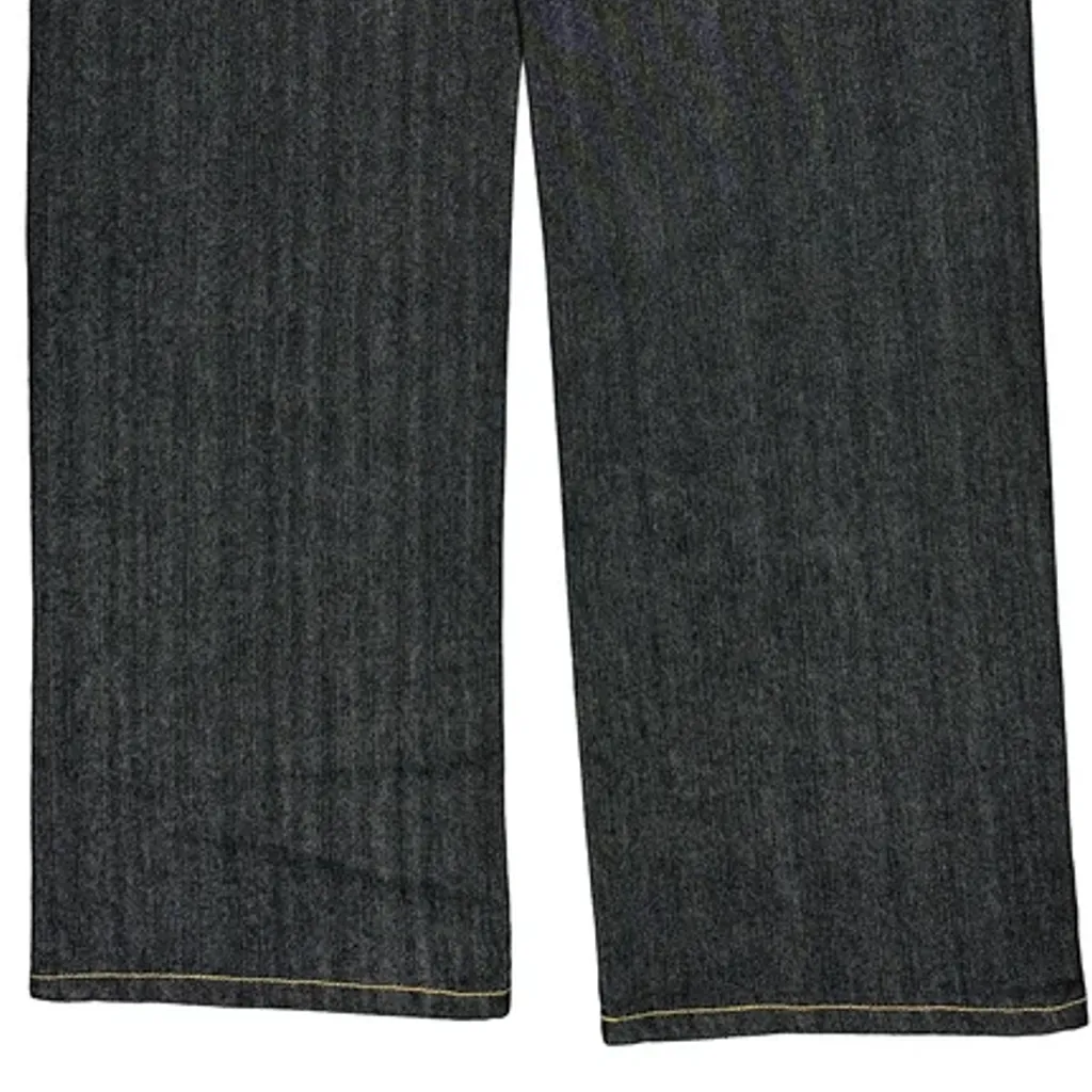 S&P Graphic Loose Straight Jeans - 35W 34L Dark Wash Denim - Image 7