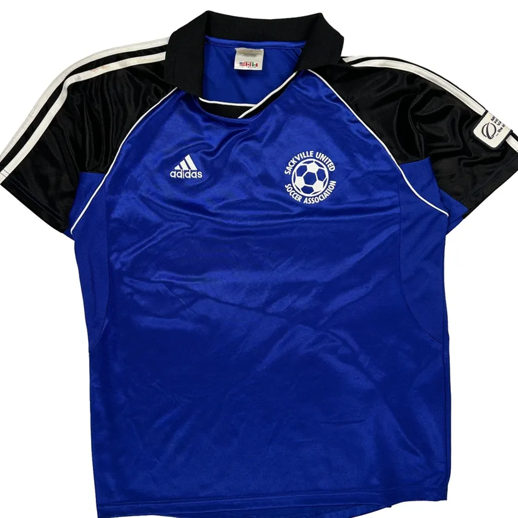 Sackville United Adidas Football Shirt - Large Black Polyester - Image 4