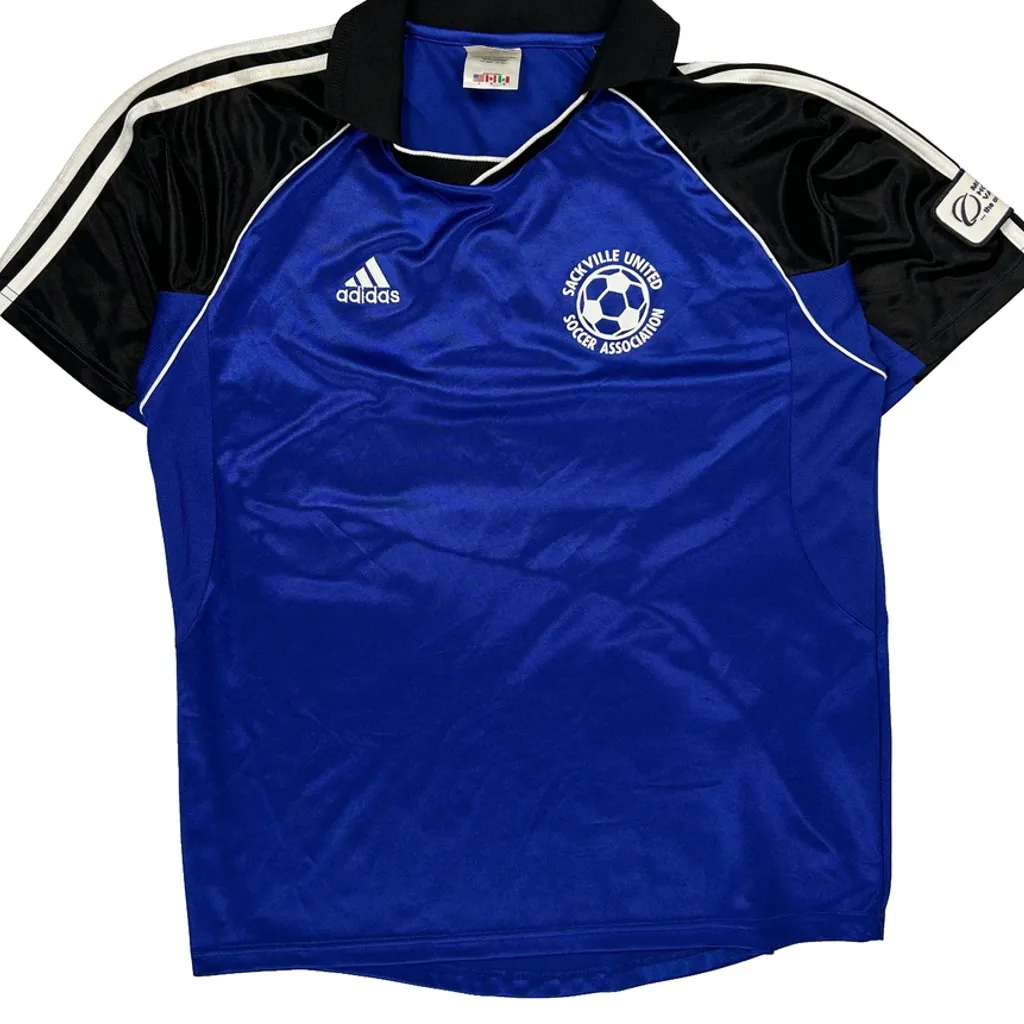 Sackville United Adidas Football Shirt - Large Black Polyester - Image 5
