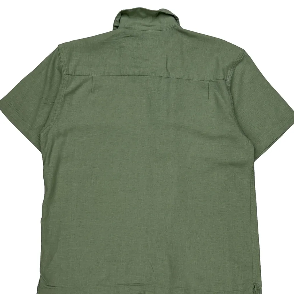 Saddlebred Hawaiian Shirt - Large Green Linen Blend - Image 6