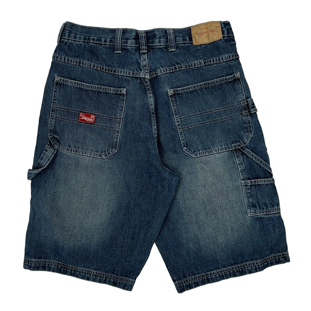 Safari Carpenter Shorts - 32W 11L Blue Denim