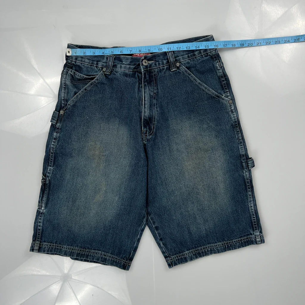 Safari Carpenter Shorts - 32W 11L Blue Denim - Image 3