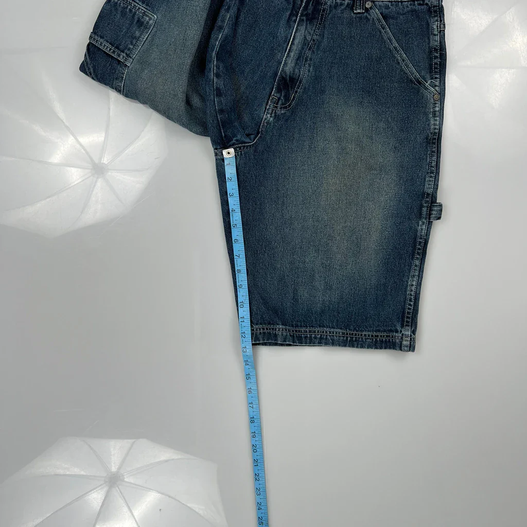 Safari Carpenter Shorts - 32W 11L Blue Denim - Image 5