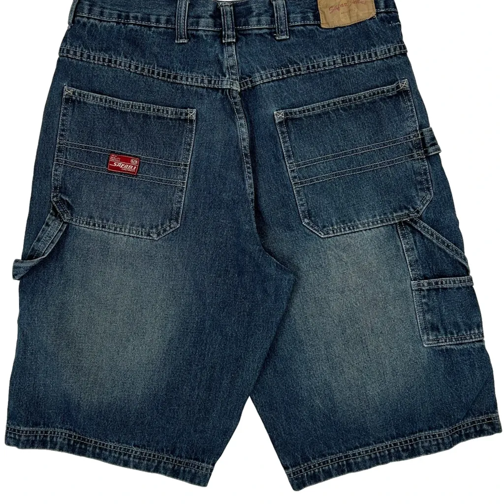 Safari Carpenter Shorts - 32W 11L Blue Denim - Image 7