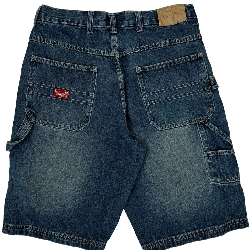 Safari Carpenter Shorts - 32W 11L Blue Denim - Image 8