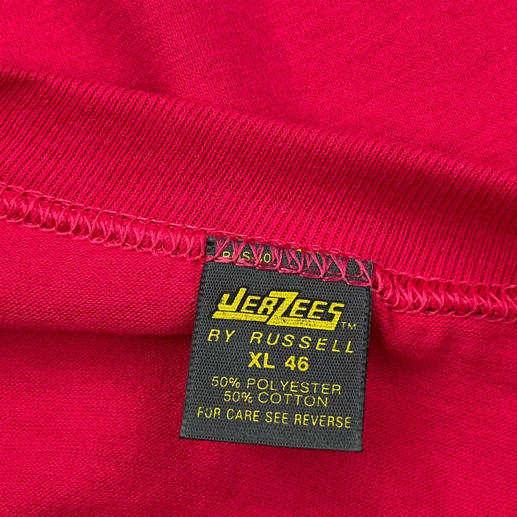 Sailboat Design Jerzees Single Stitch T-Shirt - XL Red Polyester Blend - Image 3
