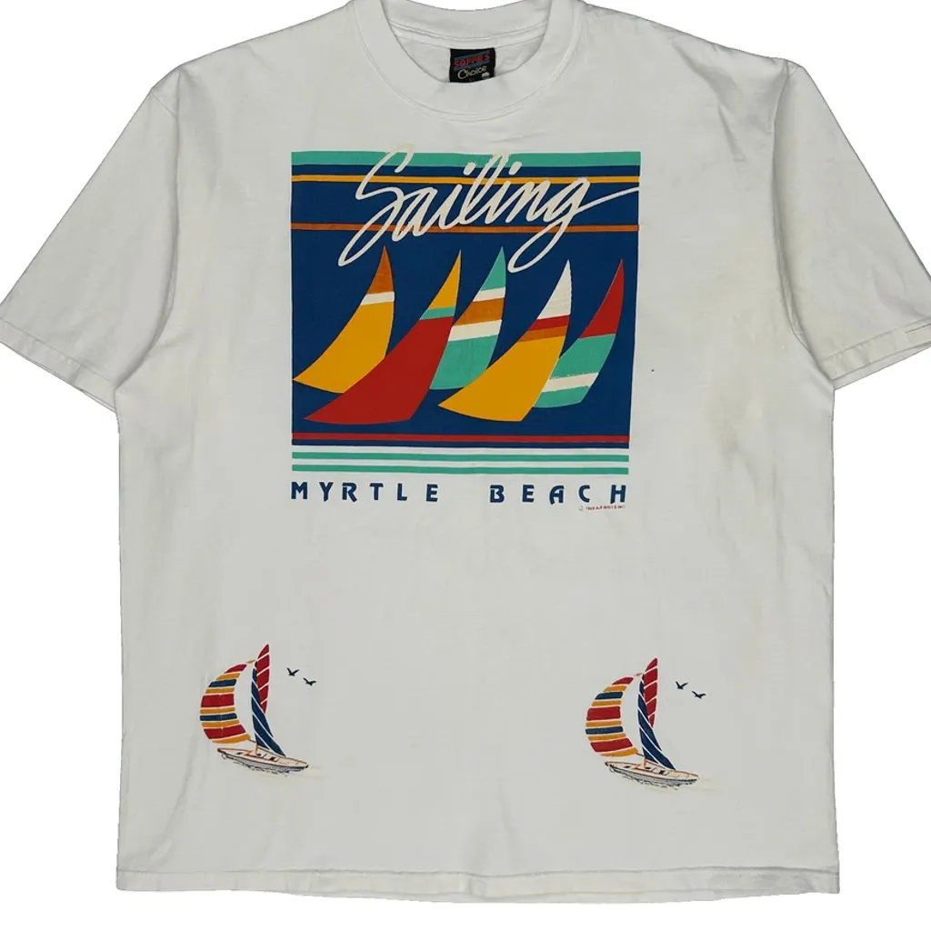 Sailing Soffe Graphic T-Shirt - XL White Cotton - Image 5