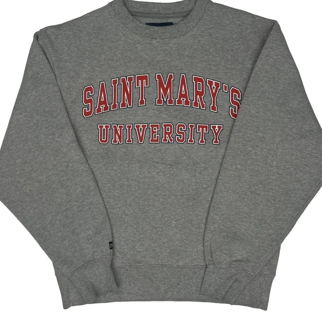 Saint Mary'S University Jansport College Sweatshirt - Small Grey Cotton Blend - Image 5
