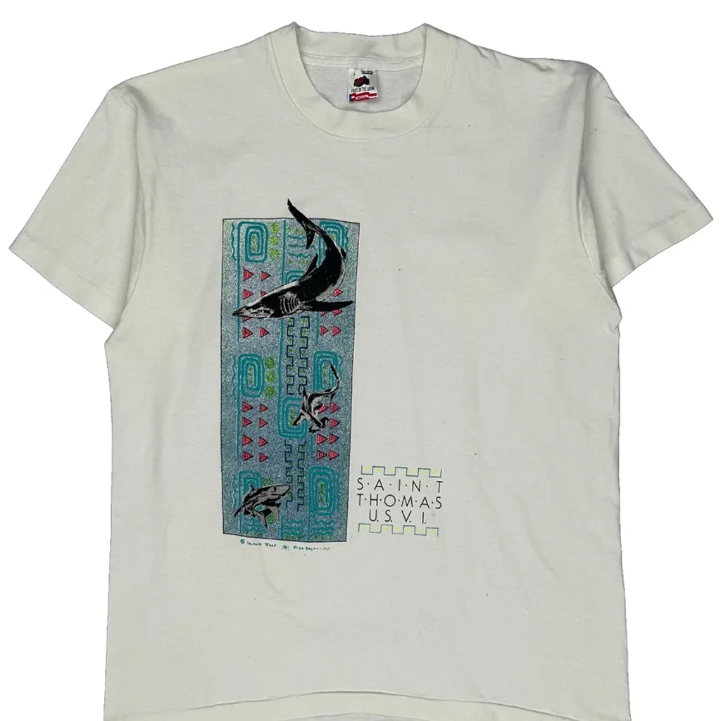 Saint Thomas USvi Fruit Of The Loom Graphic T-Shirt - Large White Cotton - Image 5