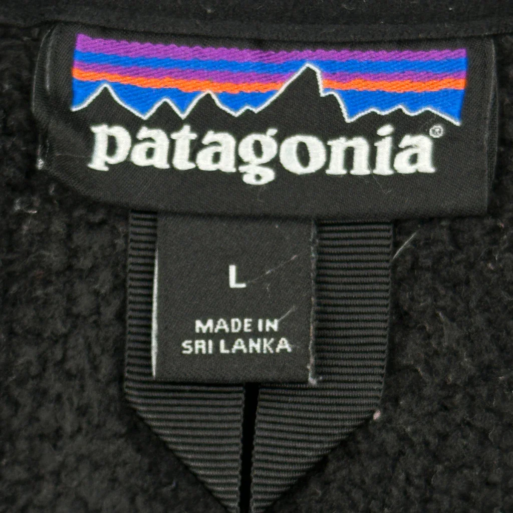 Sam Adams Logo On Sleeve Patagonia Fleece Jacket - Large Black Polyester - Image 3