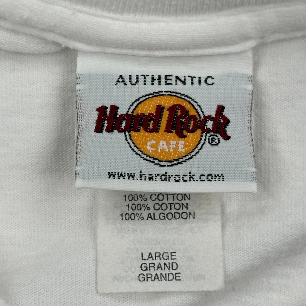 San Antonio Hard Rock Cafe Graphic T-Shirt - Large White Cotton - Image 3