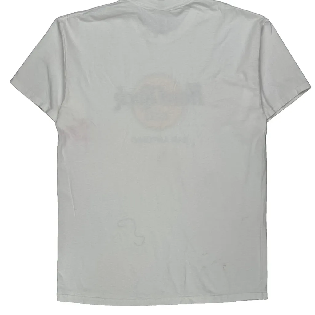 San Antonio Hard Rock Cafe Graphic T-Shirt - Large White Cotton - Image 7