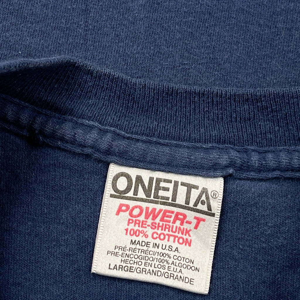 San Antonio Texas Oneita Single Stitch T-Shirt - Large Blue Cotton - Image 3